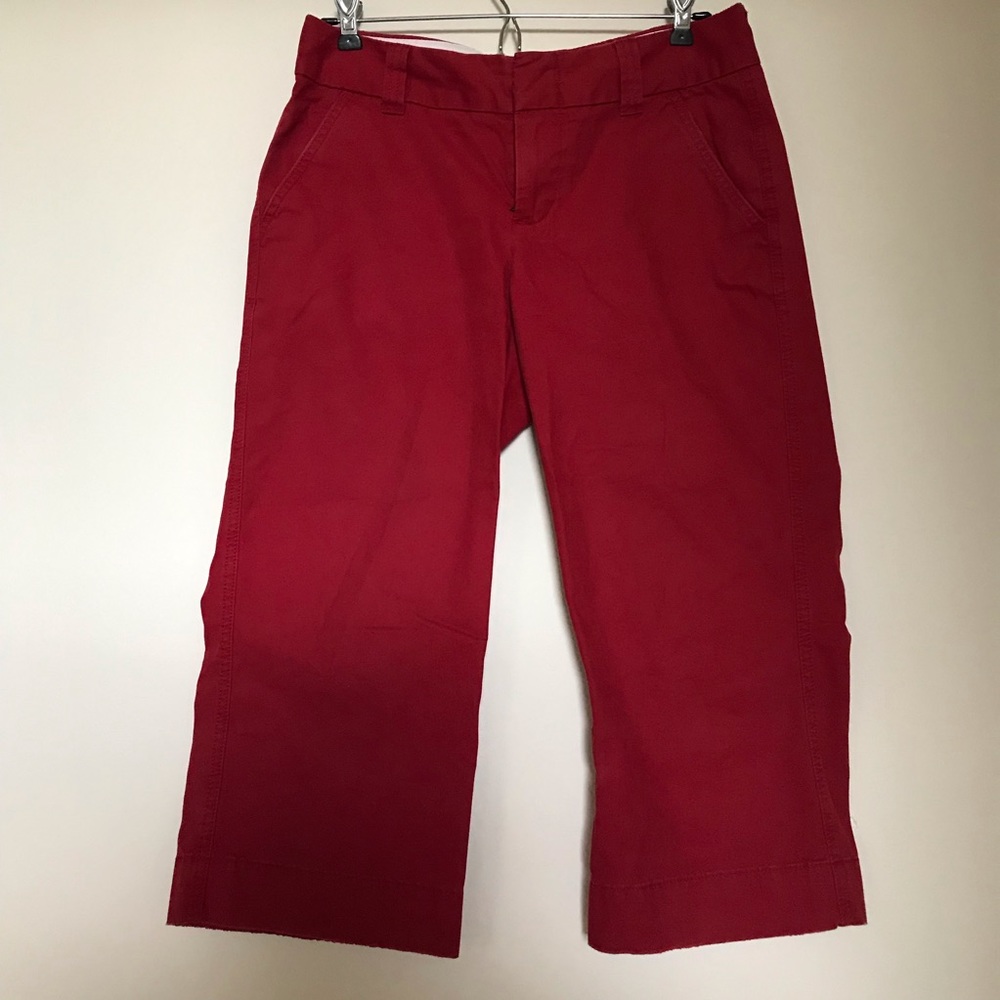 Gap cropped chinos in red